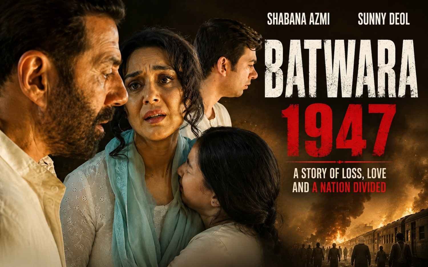 Batwara 1947 | Bollywood Movie | Shabana Azmi | Sunny Deol